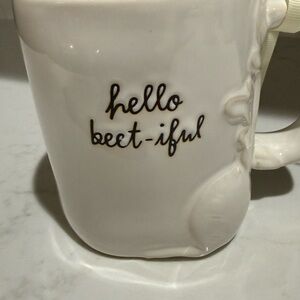Rae Dunn White Ceramic “hello beet-iful” Mug